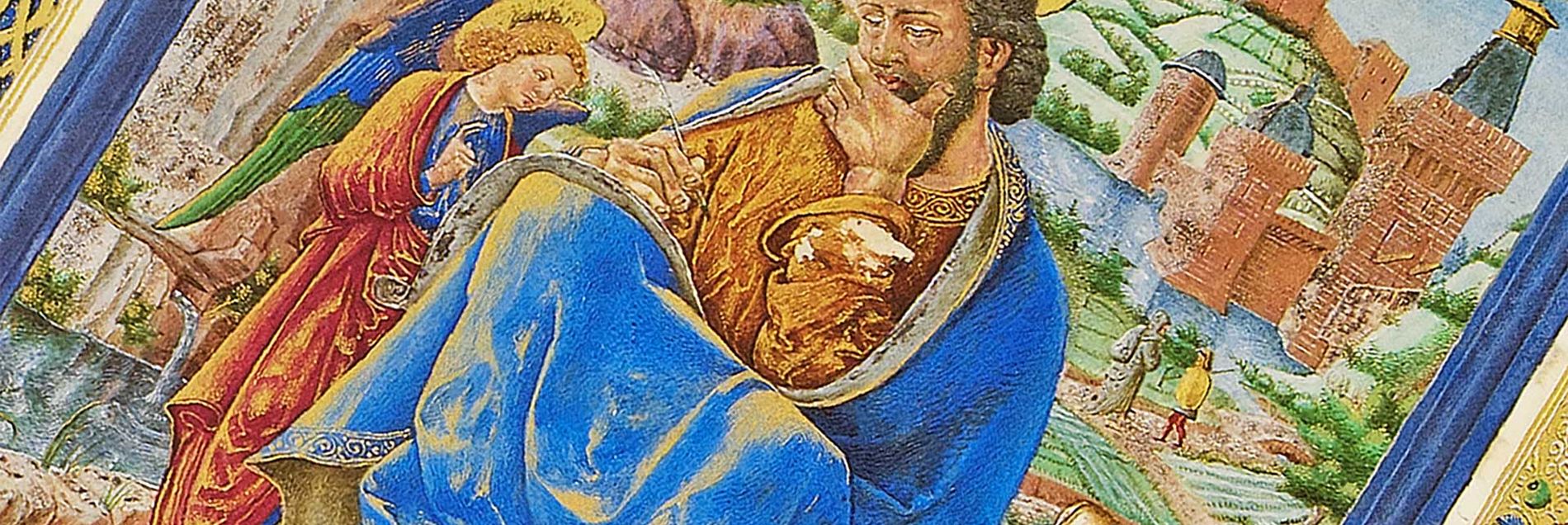 <i>“From a gospel book for the Duke of Urbino Federico da Montefeltro”</i>