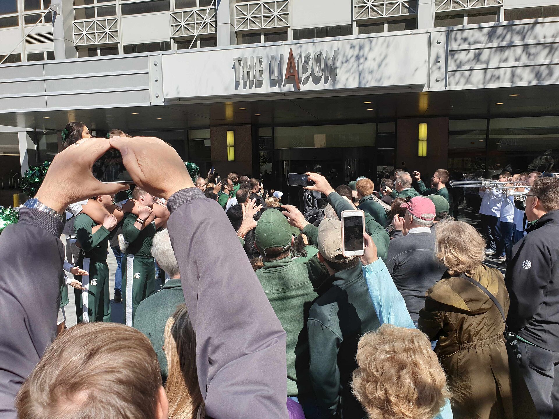 Many waited to see the world famous sports star