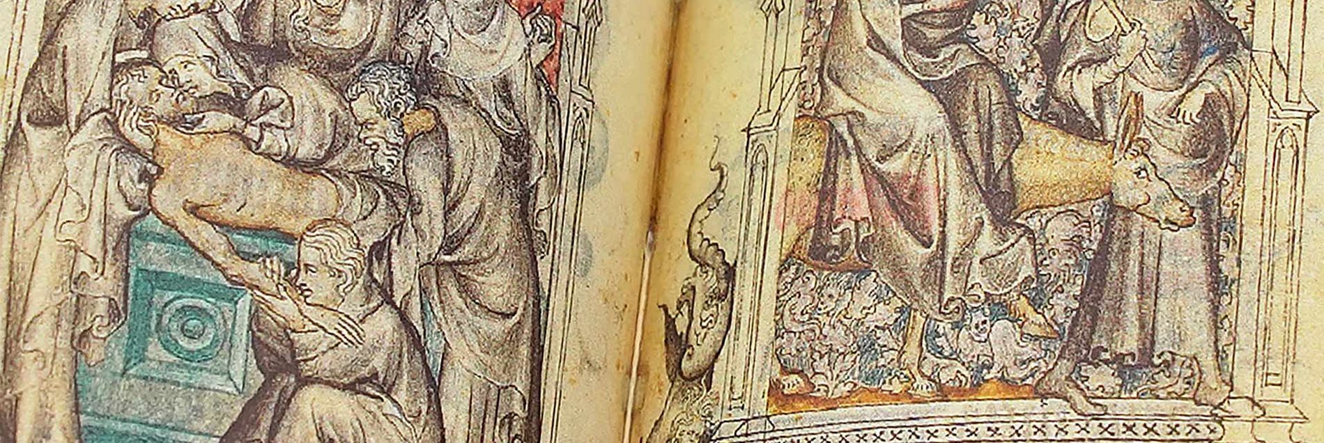 <i>“Enchanting grisaille miniatures and imaginative marginalia by Jean Pucelle”</i>
