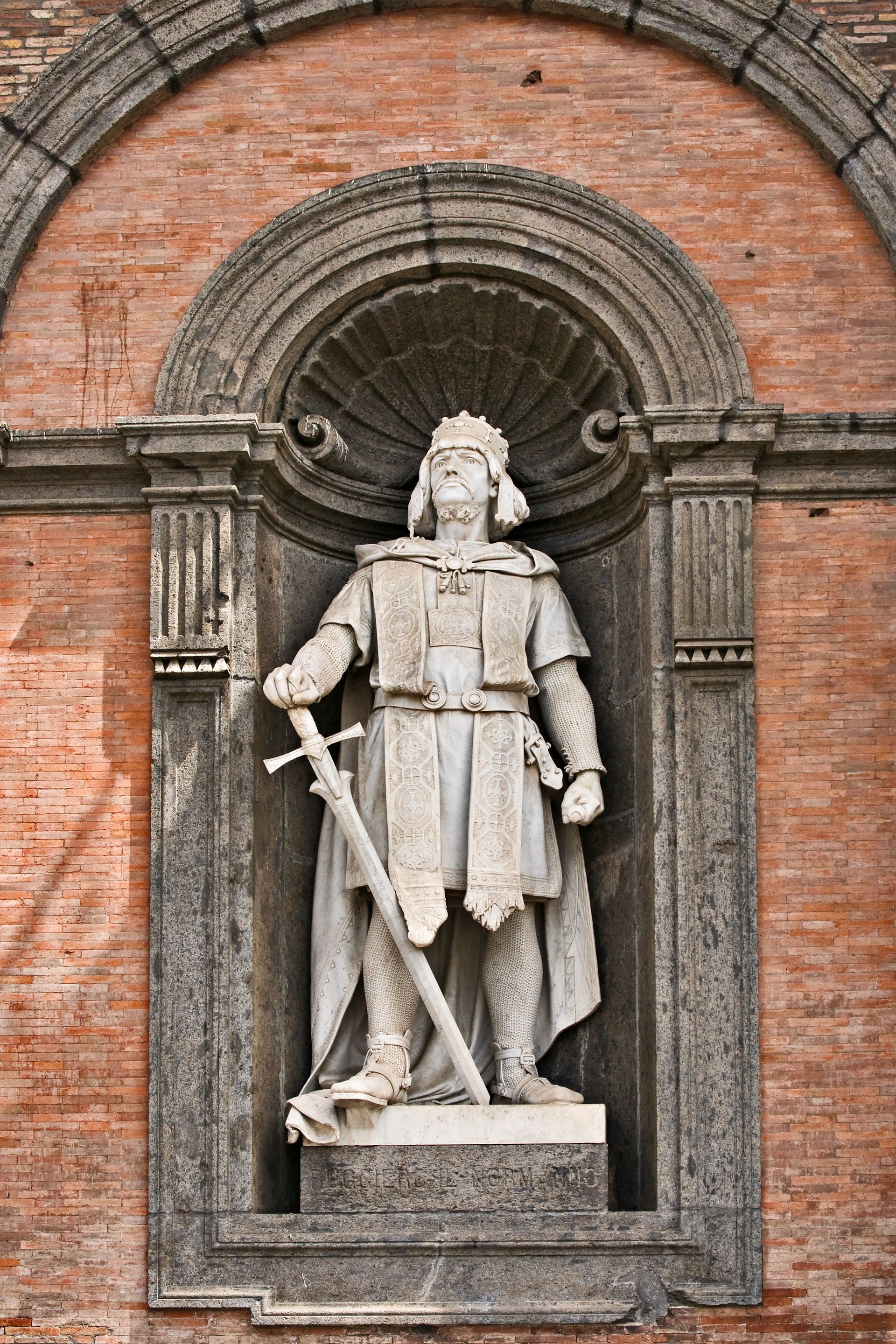 King Roger II of Sicily Statue of Roger II at the Palazzo Reale in Naples, sculpted by Emilio Franceschi in 1888. (Source: iStock/karambol)