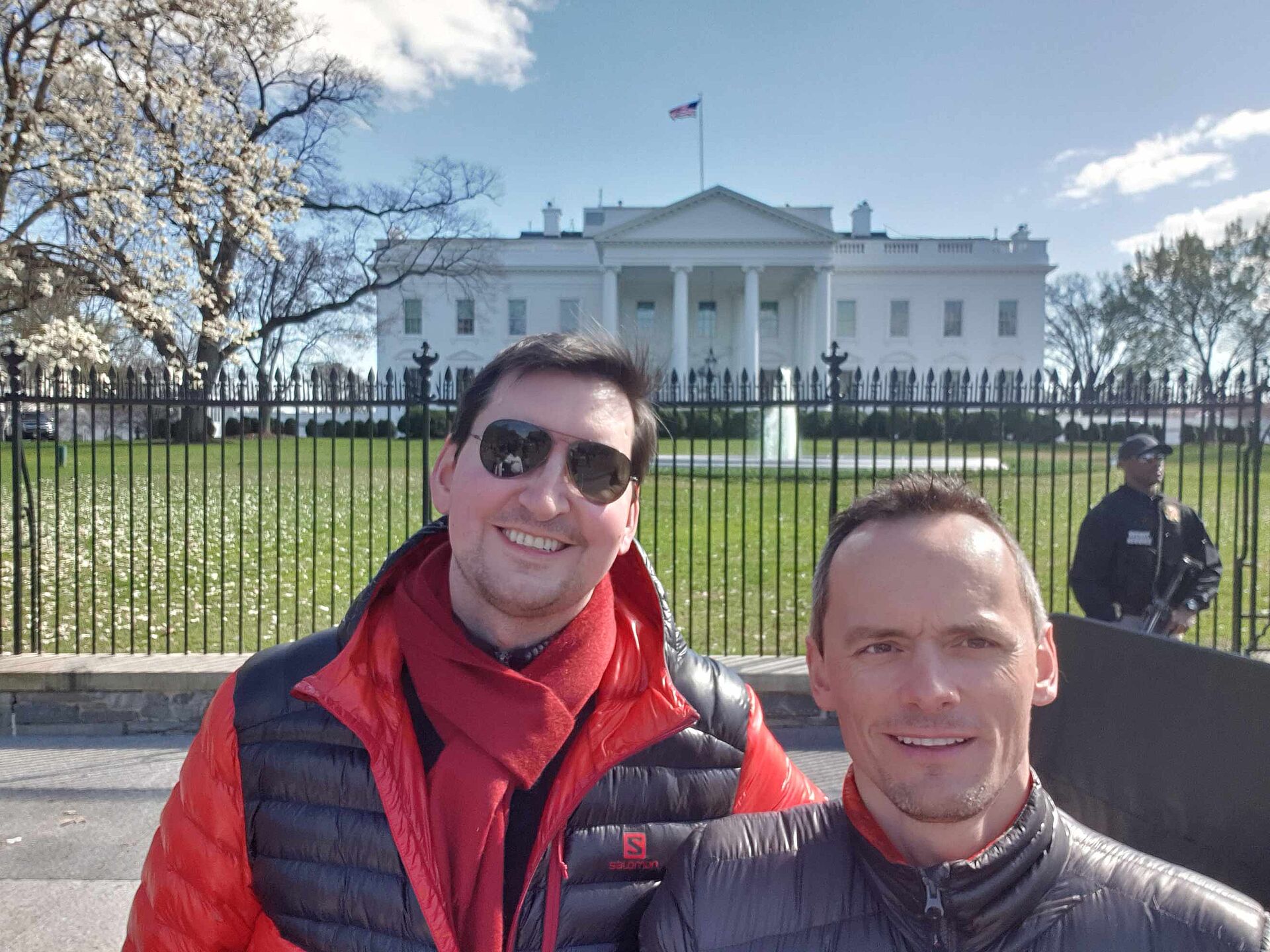 In front of the White House