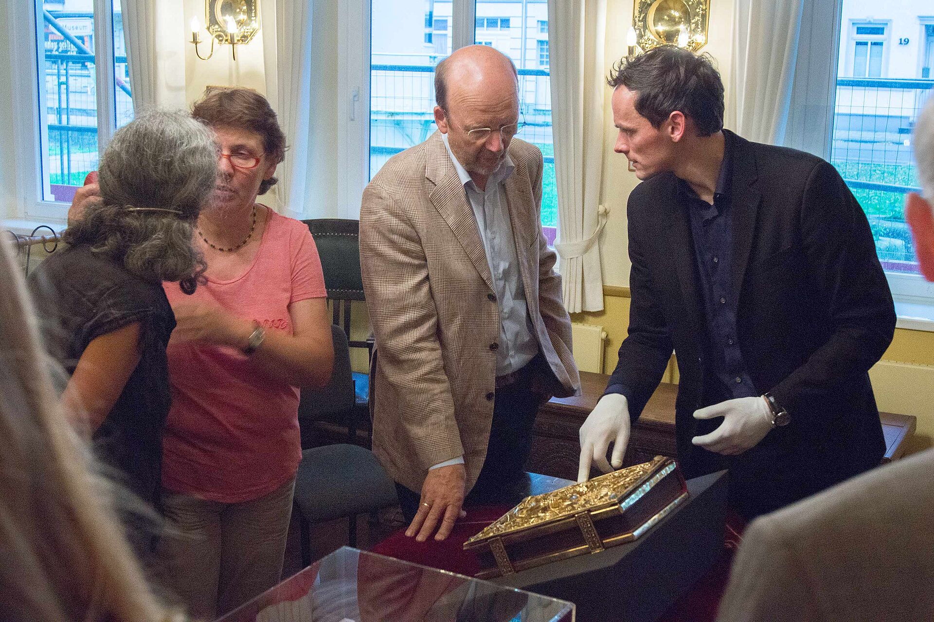 Here, Georg Ziereis presents the Coronation Gospels of the Holy Roman Empire