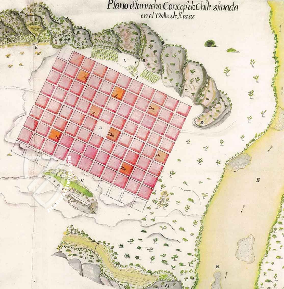 Landscapes and Urbanism of Colonial Chile – Testimonio Compañía Editorial – Sección de Mapas y Planos, Serie de Perú y Chile – Archivo General de Indias (Seville, Spain)