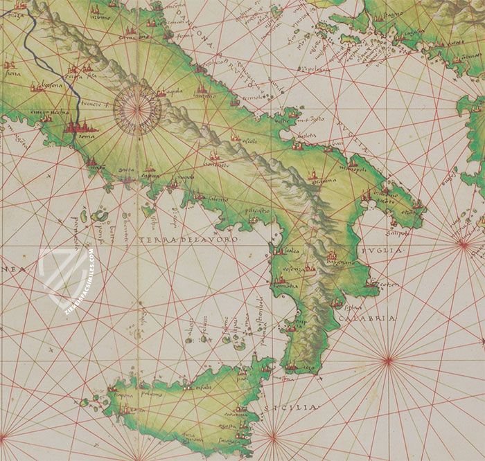 Portolan Atlas of Battista Agnese - Codex Petersburg – Akademische Druck- u. Verlagsanstalt (ADEVA) – National Library of Russia (St. Petersburg, Russia)