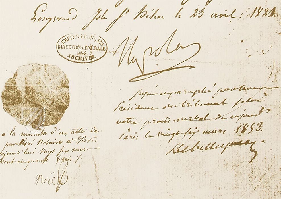 Napoleon's Will – Müller & Schindler – Archives Nationales (Paris, France) Napoleon's Will – Müller & Schindler – Archives Nationales (Paris, France)