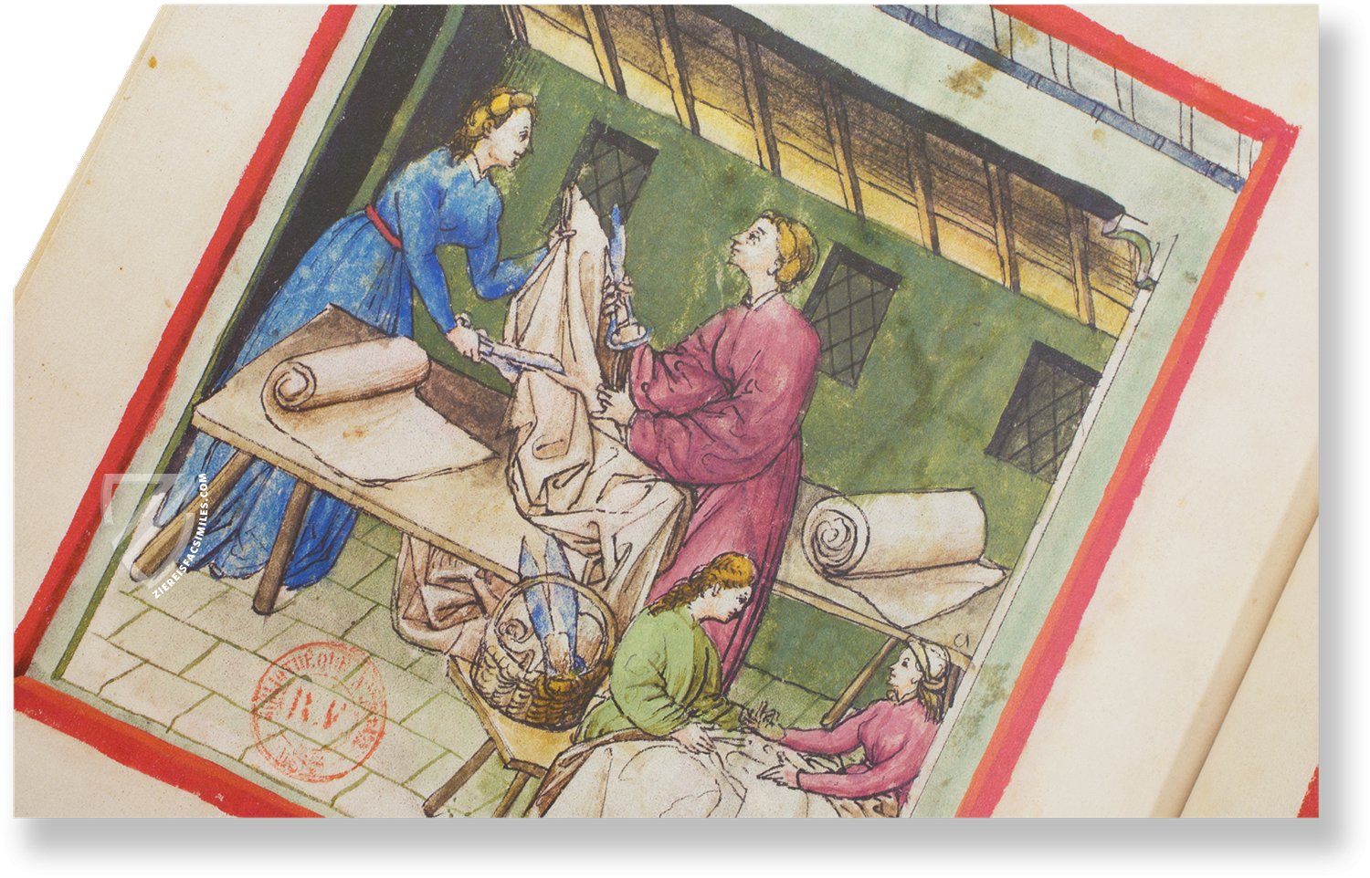 Clothing made of linen (vestis linea) in the Tacuinum Sanitatis - Codex Paris Clothing made of linen (vestis linea) in the Tacuinum Sanitatis - Codex Paris