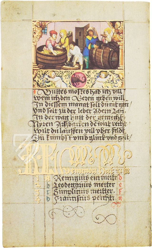 Golden Calendar of Albrecht Glockendon from 1526 – Müller & Schindler – Ms. germ. oct. 9 – Staatsbibliothek Preussischer Kulturbesitz (Berlin, Germany)