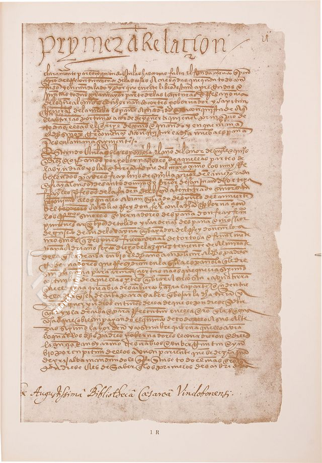 Cartas de Relacion de la conquista de la Nueva Espana – Akademische Druck- u. Verlagsanstalt (ADEVA) – Cod. Vindob. S. N. 1600 – Österreichische Nationalbibliothek (Vienna, Austria)