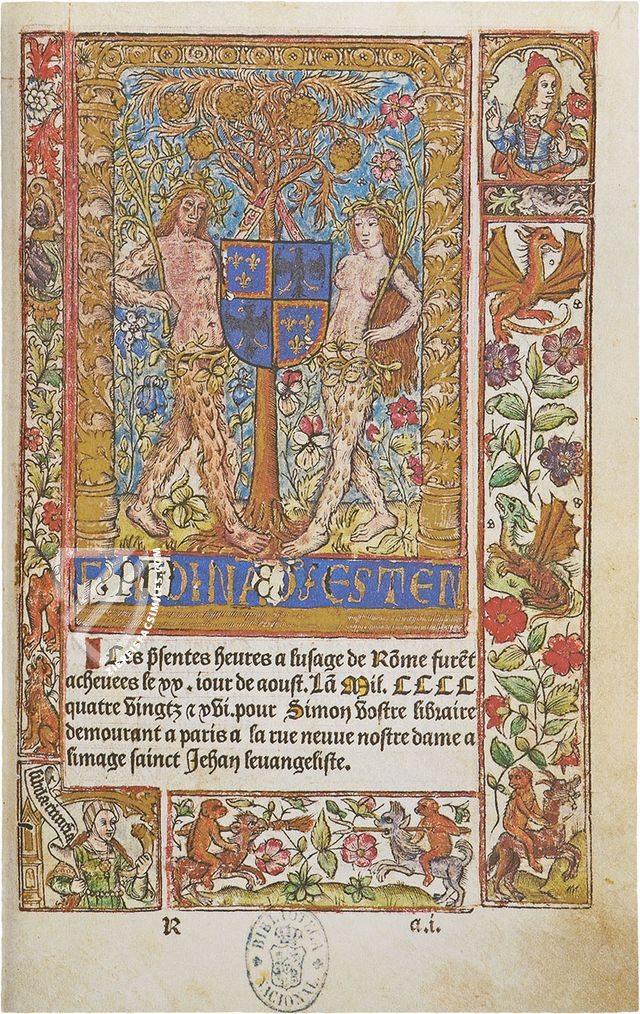 Incunabular Book of Hours in Latin and French Illuminated for the Condotiere Ferrante d'Este – Millennium Liber – I 2719 – Biblioteca Nacional de España (Madrid, Spain) Incunabular Book of Hours in Latin and French Illuminated for the Condotiere Ferrante d'Este – Millennium Liber – I 2719 – Biblioteca Nacional de España (Madrid, Spain)