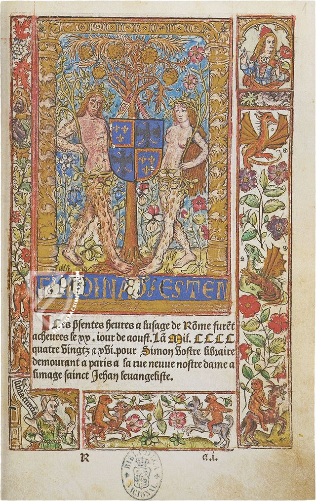 Incunabular Book of Hours in Latin and French Illuminated for the Condotiere Ferrante d'Este – Millennium Liber – I 2719 – Biblioteca Nacional de España (Madrid, Spain)