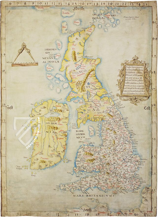 King Henry's Map of the British Isles – The Folio Society – B.L. Cotton MS Augustus I.i.9 – British Library (London, United Kingdom) King Henry's Map of the British Isles – The Folio Society – B.L. Cotton MS Augustus I.i.9 – British Library (London, United Kingdom)
