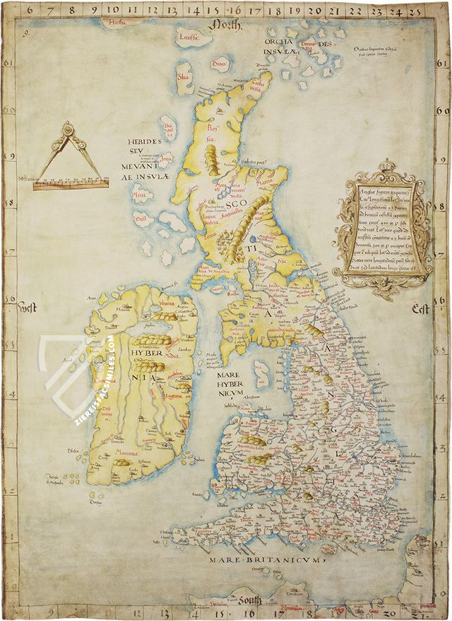 King Henry's Map of the British Isles – The Folio Society – B.L. Cotton MS Augustus I.i.9 – British Library (London, United Kingdom)