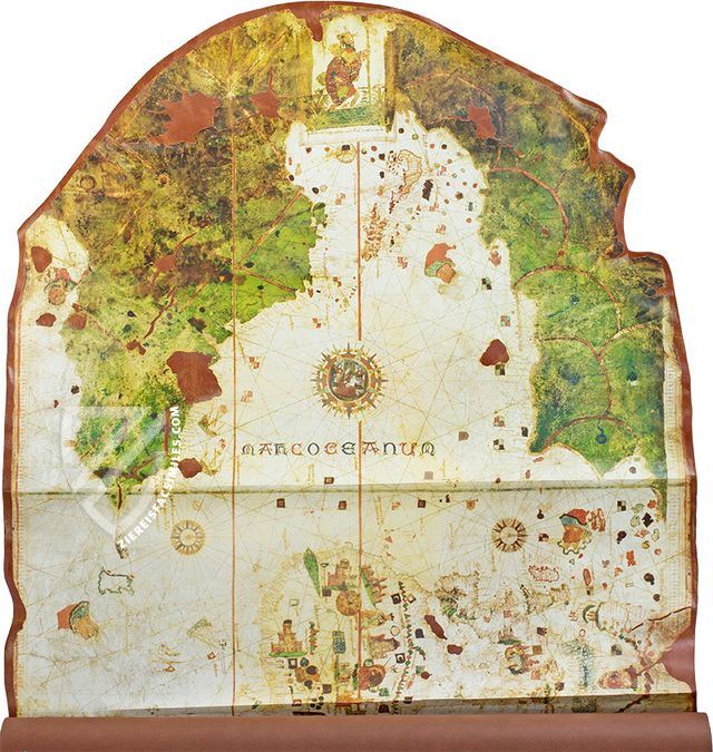 Map of Juan de la Cosa – Testimonio Compañía Editorial – MN 257 – Museo Naval (Madrid, Spain) Map of Juan de la Cosa – Testimonio Compañía Editorial – MN 257 – Museo Naval (Madrid, Spain)