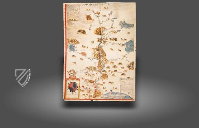 Map of the Mississippi – Testimonio Compañía Editorial – M.P., Florida y Luisiana, 29. Leg. Indiferente Gral. 1530 – Archivo General de Indias (Seville, Spain)