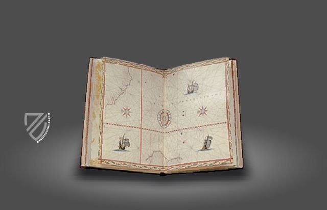 Portulan Atlas by Juan Riczo – Testimonio Compañía Editorial – Colección Tabula Americae, 6-7 – Biblioteca del Palacio Real (Madrid, Spain)