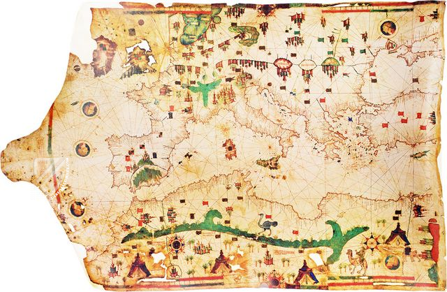 Sea Map of Iehuda Ben Zara – Belser Verlag – Borg. VII – Biblioteca Apostolica Vaticana (Vatican City, State of the Vatican City) Sea Map of Iehuda Ben Zara – Belser Verlag – Borg. VII – Biblioteca Apostolica Vaticana (Vatican City, State of the Vatican City)