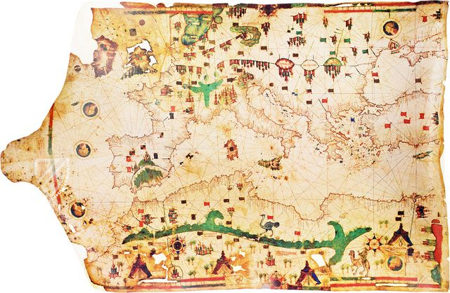 Sea Map of Iehuda Ben Zara – Belser Verlag – Borg. VII – Biblioteca Apostolica Vaticana (Vatican City, State of the Vatican City)