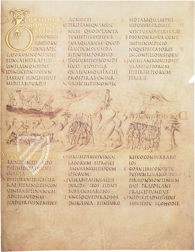 Utrecht Psalter – Akademische Druck- u. Verlagsanstalt (ADEVA) – Hs. 32 – Bibliotheek der Rijksuniversiteit (Utrecht, Netherlands)