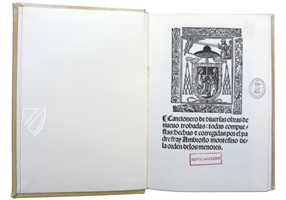 Cancionero de diversas obras de nuevo trobadas – Vicent Garcia Editores – R/10945 – Biblioteca Nacional de España (Madrid, Spain)