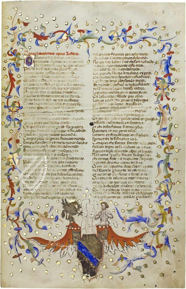 Divine Comedy - Gambalunga Manuscript – Imago – ms. SC-MS. 1162 (D II 41) – Biblioteca Civica Gambalunga (Rimini, Italy)