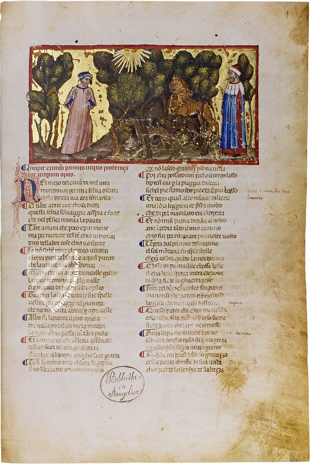 Dante Alighieri - Dante Alighieri - Divine Comedy - Angelica Manuscript – Imago – Ms. 1102 – Biblioteca Angelica (Rome, Italy)