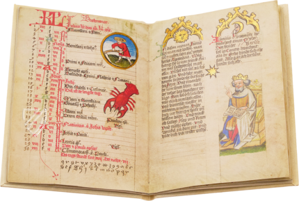 Medical and Astrological Almanac – Quaternio Verlag Luzern – Ms. 7.141 – Bibliothèque nationale et universitaire (Strasbourg, France)