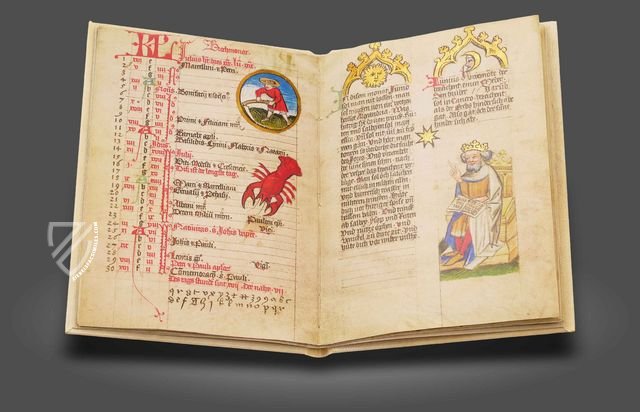 Medical and Astrological Almanac – Quaternio Verlag Luzern – Ms. 7.141 – Bibliothèque nationale et universitaire (Strasbourg, France)