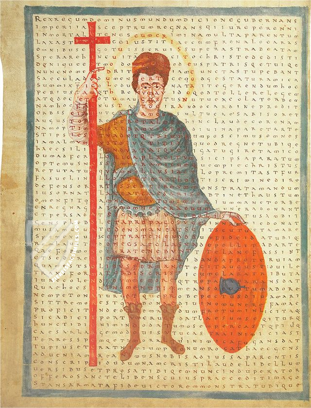 Kreuzeslob. Frühmittelalterliche Bildgedichte. Hrabanus Maurus. Reginensis Latinus 124.