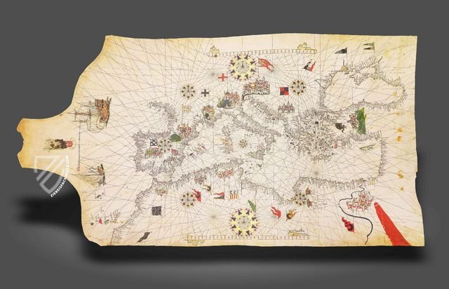 Portolan Chart by Matteo Prunes  – AyN Ediciones – PM-1 – Museo Naval (Madrid, Spain)