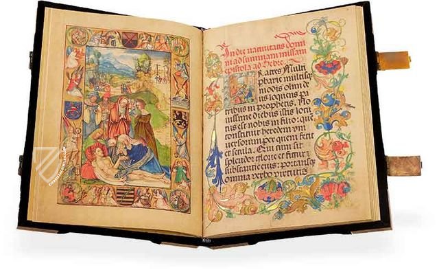 16th C. Renaissance French Book of Hours page, nice woodblocks #2 of 2