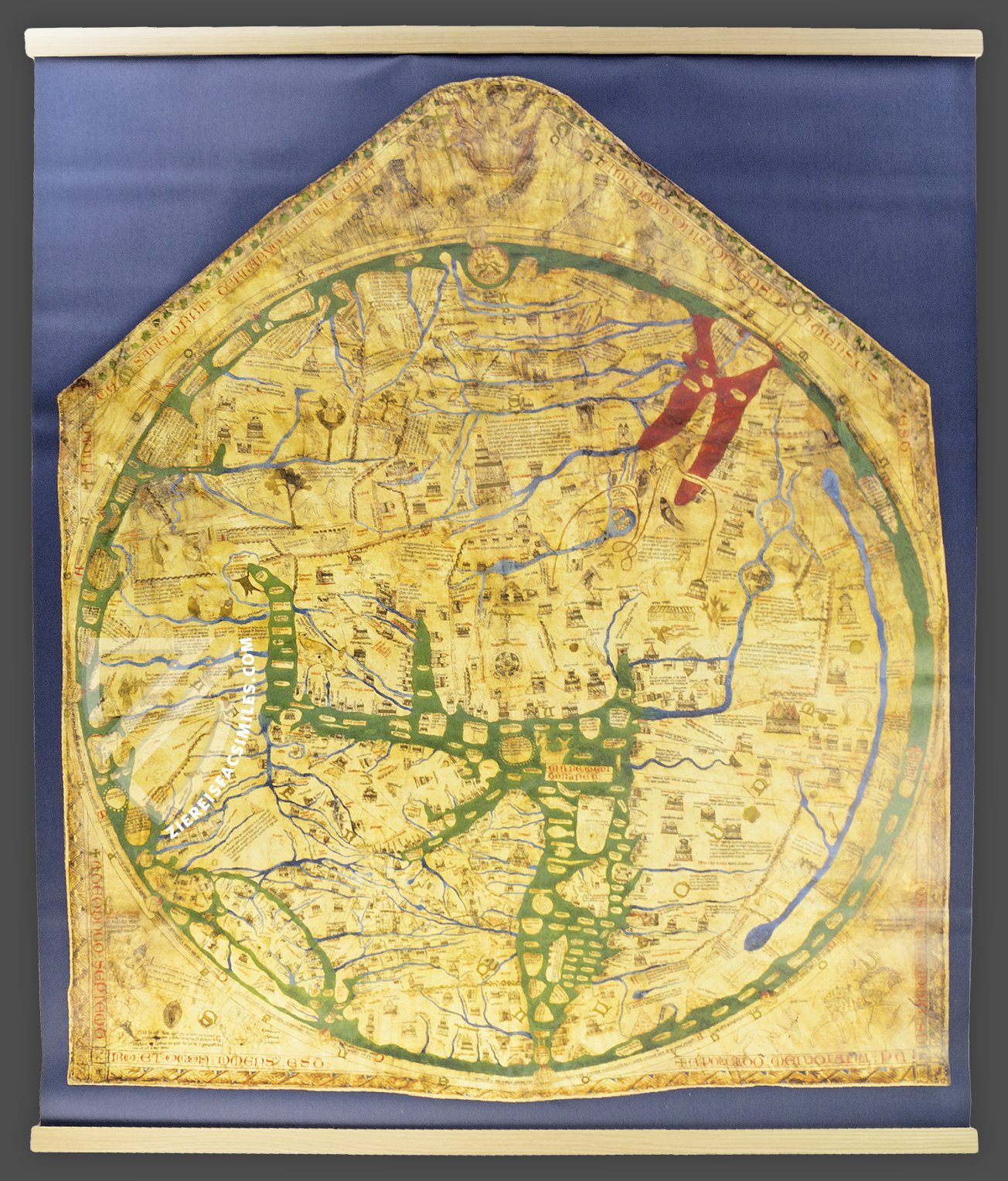 Hereford World Map Mappa Mundi Ziereis Facsimiles