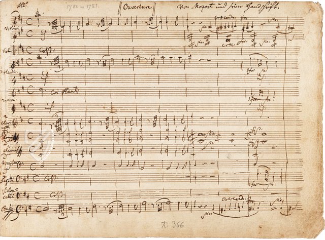 Idomeneo K. 366, Ballet K. 367 – Bärenreiter-Verlag – Biblioteka Jagiellońska (Cracow, Poland) / Staatsbibliothek Preussischer Kulturbesitz (Berlin, Germany) 