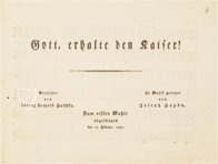 Joseph Haydn – Gott! Erhalte Franz den Kaiser – Akademische Druck- u. Verlagsanstalt (ADEVA) – Mus. Hs. 16.501 – Österreichische Nationalbibliothek (Vienna, Austria)