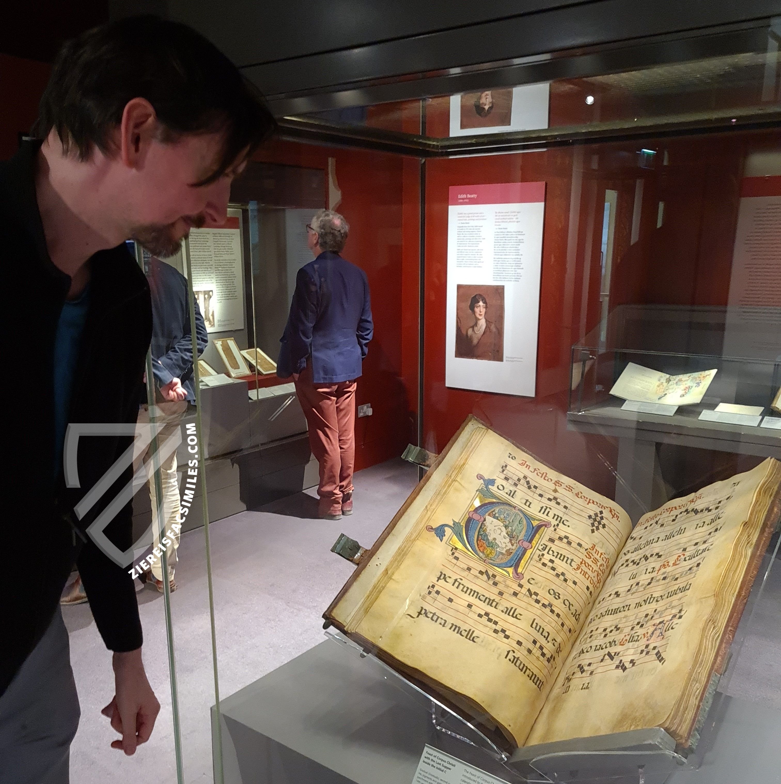 Latin gradual with historiated initial 'C' depicting the Last Supper