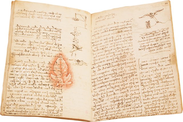Leonardo da Vinci: Codex on the Flight of Birds – Giunti Editore – Ms Varia 95 – Biblioteca Reale di Torino (Turin, Italy)