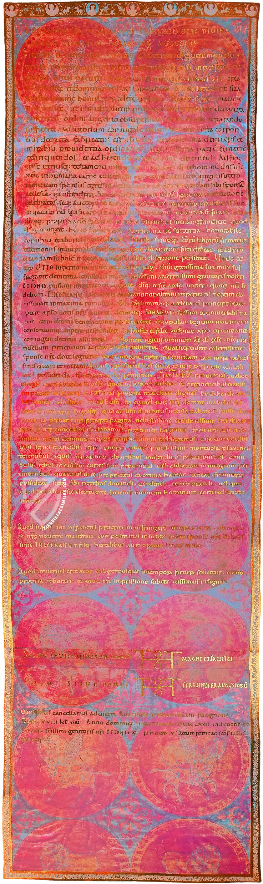 Marriage Document of the Empress Theophano – Müller & Schindler – Dowry Certificate 6 Urk 11 – Niedersächsisches Landesarchiv, Abteilung Wolfenbüttel (Wolfenbüttel, Germany)