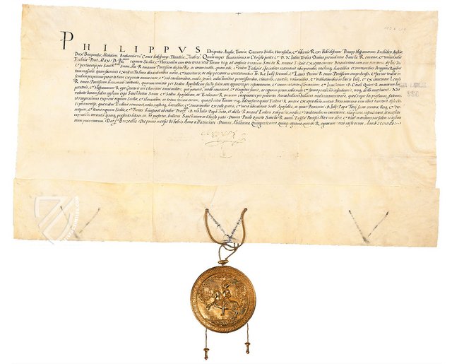 Oath of Loyalty Sworn to Pope Paul IV by Philip II on his Investiture as King of Sicily – Testimonio Compañía Editorial – Archivum Secretum Vaticanum (Vatican City, State of the Vatican City)