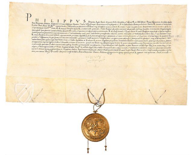Oath of Loyalty Sworn to Pope Paul IV by Philip II on his Investiture as King of Sicily – Testimonio Compañía Editorial – Archivum Secretum Vaticanum (Vatican City, Vatican City State)
