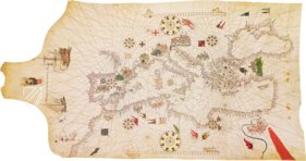 Portolan Chart by Matteo Prunes – AyN Ediciones – PM-1 – Museo Naval de Madrid (Madrid, Spain) Portolan Chart by Matteo Prunes – AyN Ediciones – PM-1 – Museo Naval de Madrid (Madrid, Spain)