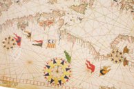 Portolan Chart by Matteo Prunes – AyN Ediciones – PM-1 – Museo Naval de Madrid (Madrid, Spain) Portolan Chart by Matteo Prunes – AyN Ediciones – PM-1 – Museo Naval de Madrid (Madrid, Spain)