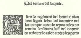Regiment Preservatiu e Curatiu de la Pestilencia – Vicent Garcia Editores – L19542 nº1 – Biblioteca Valenciana Nicolau Primitiu - Monasterio de San Miguel de los Reyes (Valencia, Spain)