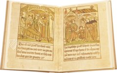 The Block Book of Saint Meinrad and His Murderers and of the Origins of Einsiedeln – Benziger Verlag – Xylogr. 47 – Bayerische Staatsbibliothek (Munich, Germany)