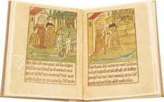 The Block Book of Saint Meinrad and His Murderers and of the Origins of Einsiedeln – Benziger Verlag – Xylogr. 47 – Bayerische Staatsbibliothek (Munich, Germany)