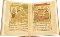 The Block Book of Saint Meinrad and His Murderers and of the Origins of Einsiedeln – Benziger Verlag – Xylogr. 47 – Bayerische Staatsbibliothek (Munich, Germany)