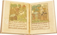 The Block Book of Saint Meinrad and His Murderers and of the Origins of Einsiedeln – Benziger Verlag – Xylogr. 47 – Bayerische Staatsbibliothek (Munich, Germany)