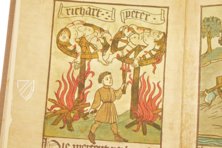 The Block Book of Saint Meinrad and His Murderers and of the Origins of Einsiedeln – Benziger Verlag – Xylogr. 47 – Bayerische Staatsbibliothek (Munich, Germany)