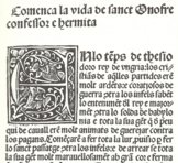 Vida de Sanct Onofre – Vicent Garcia Editores – CF/3(1) – Biblioteca General e Histórica de la Universidad (Valencia, Spain)