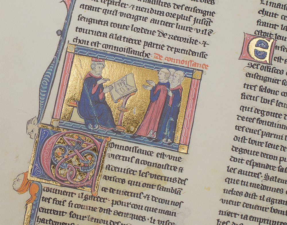 Brunetto Latini's universal reference for philosophy, history, the natural sciences, religion, and politics (Book of Treasures, France – 1230–1294) Brunetto Latini's universal reference for philosophy, history, the natural sciences, religion, and politics (Book of Treasures, France – 1230–1294)