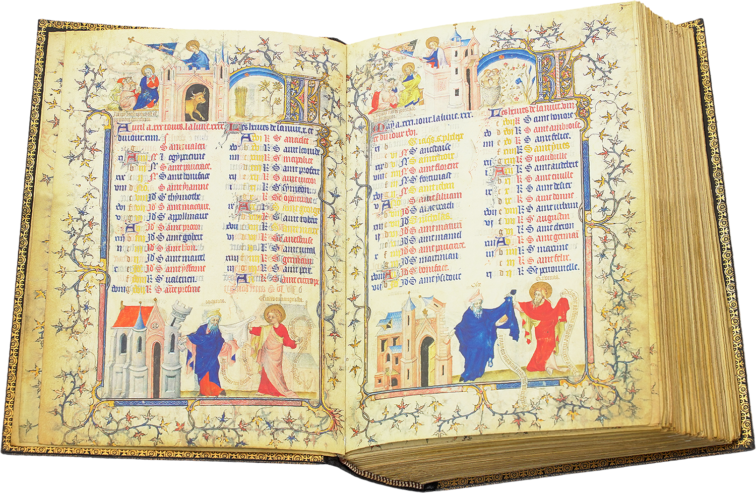 A work of art created during the Hundred Years' War (Les Petites Heures du Duc de Berry, Paris (France) – 1372–1390) A work of art created during the Hundred Years' War (Les Petites Heures du Duc de Berry, Paris (France) – 1372–1390)