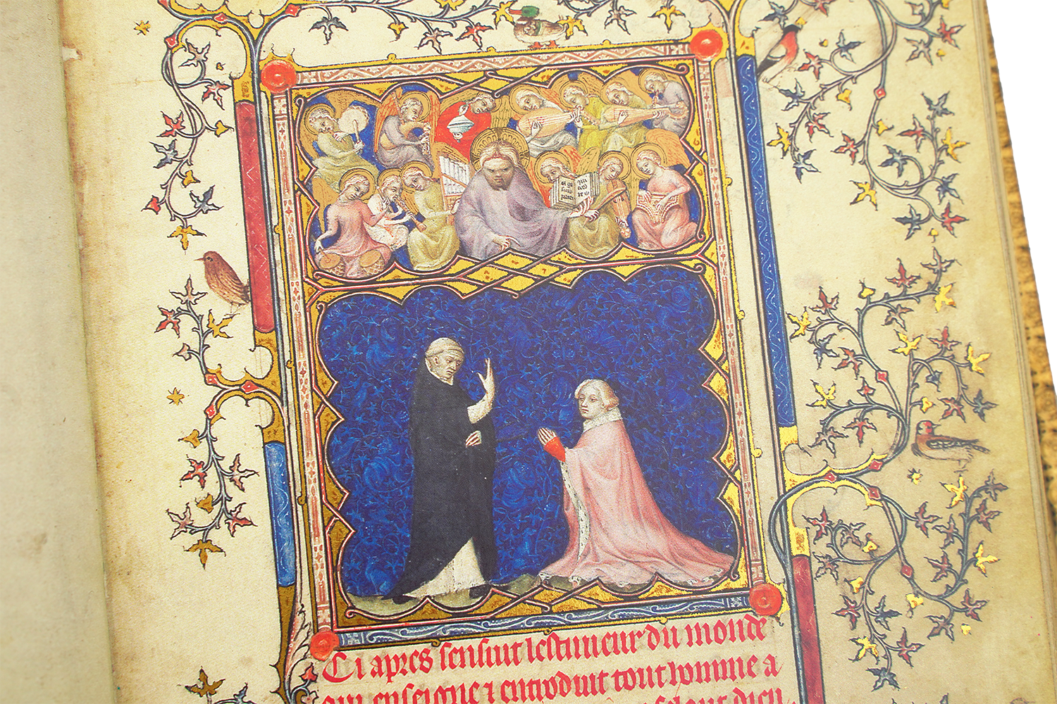 A work of art created during the Hundred Years' War (Les Petites Heures du Duc de Berry, Paris (France) – 1372–1390) A work of art created during the Hundred Years' War (Les Petites Heures du Duc de Berry, Paris (France) – 1372–1390)
